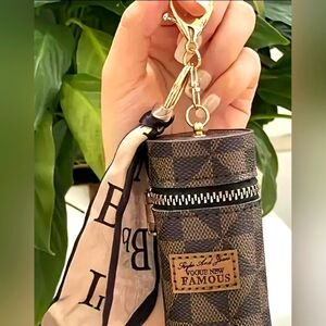 Vogue New Famous Checkered Keychain Pouch For Coins.